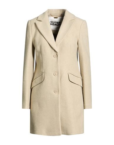 Woman Coat Cream Size 12 Polyester