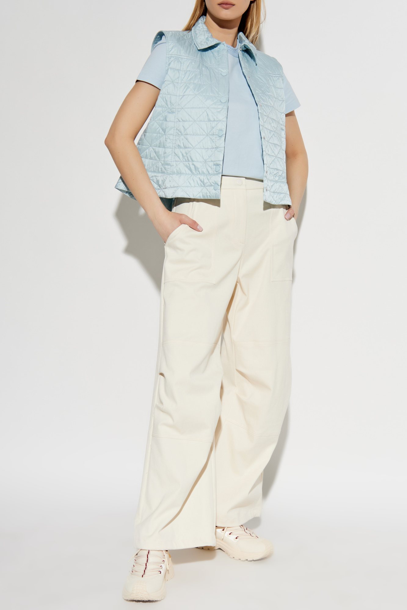 Moncler Padded Vest Vayres, Women's, Light Blue