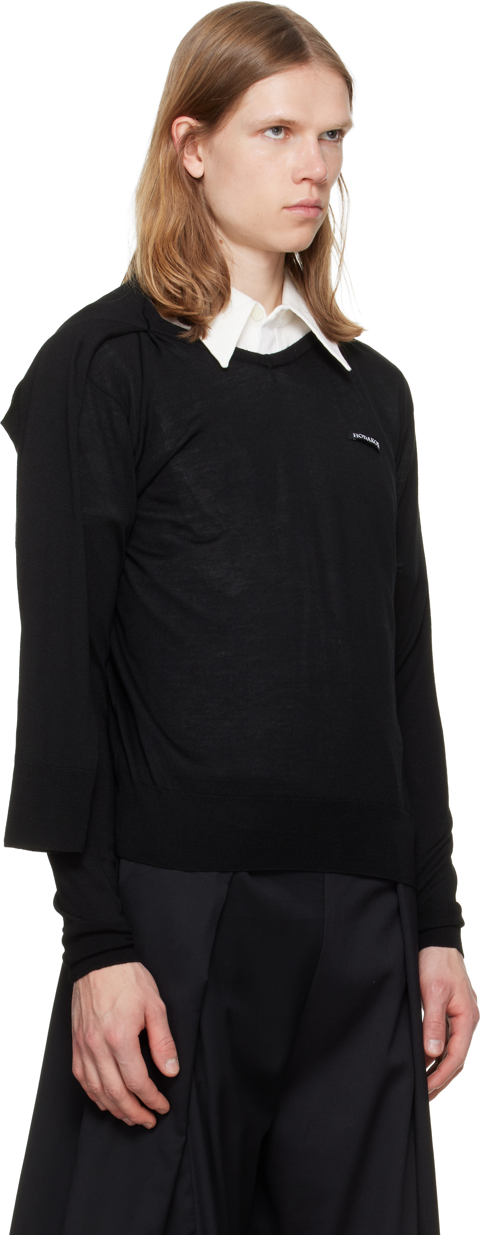 Black Double Sleeve Sweater