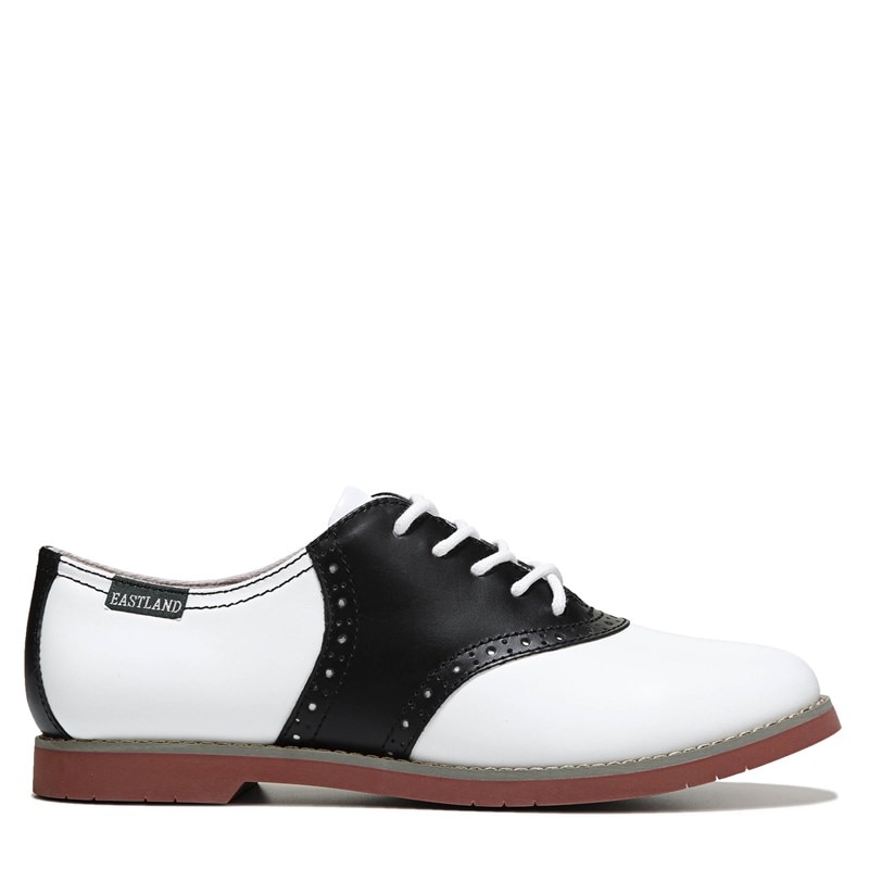 Women's Sadie Saddle Oxford Shoes (Black/White Leather)