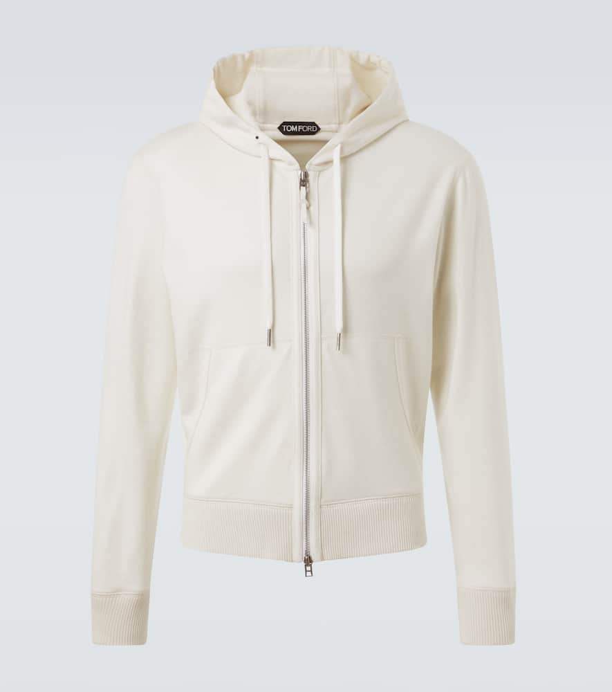 Cashmere zip-up hoodie