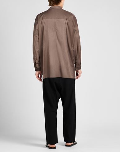 Man Shirt Taupe Size 38 Cotton