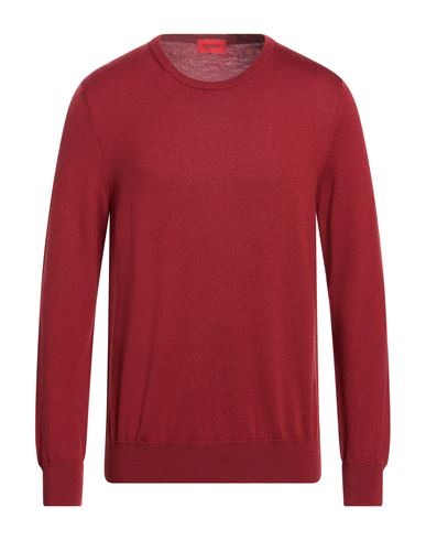 Man Sweater Burgundy Size L Wool