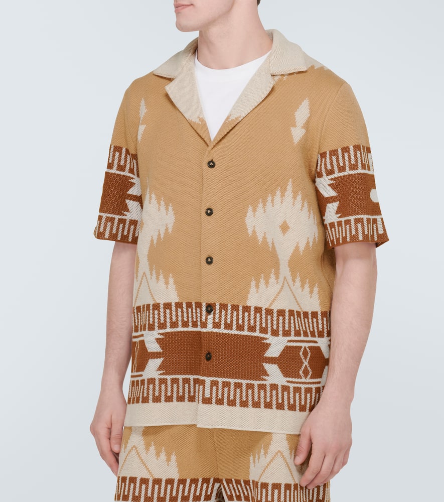 Icon Piquet cotton jacquard shirt