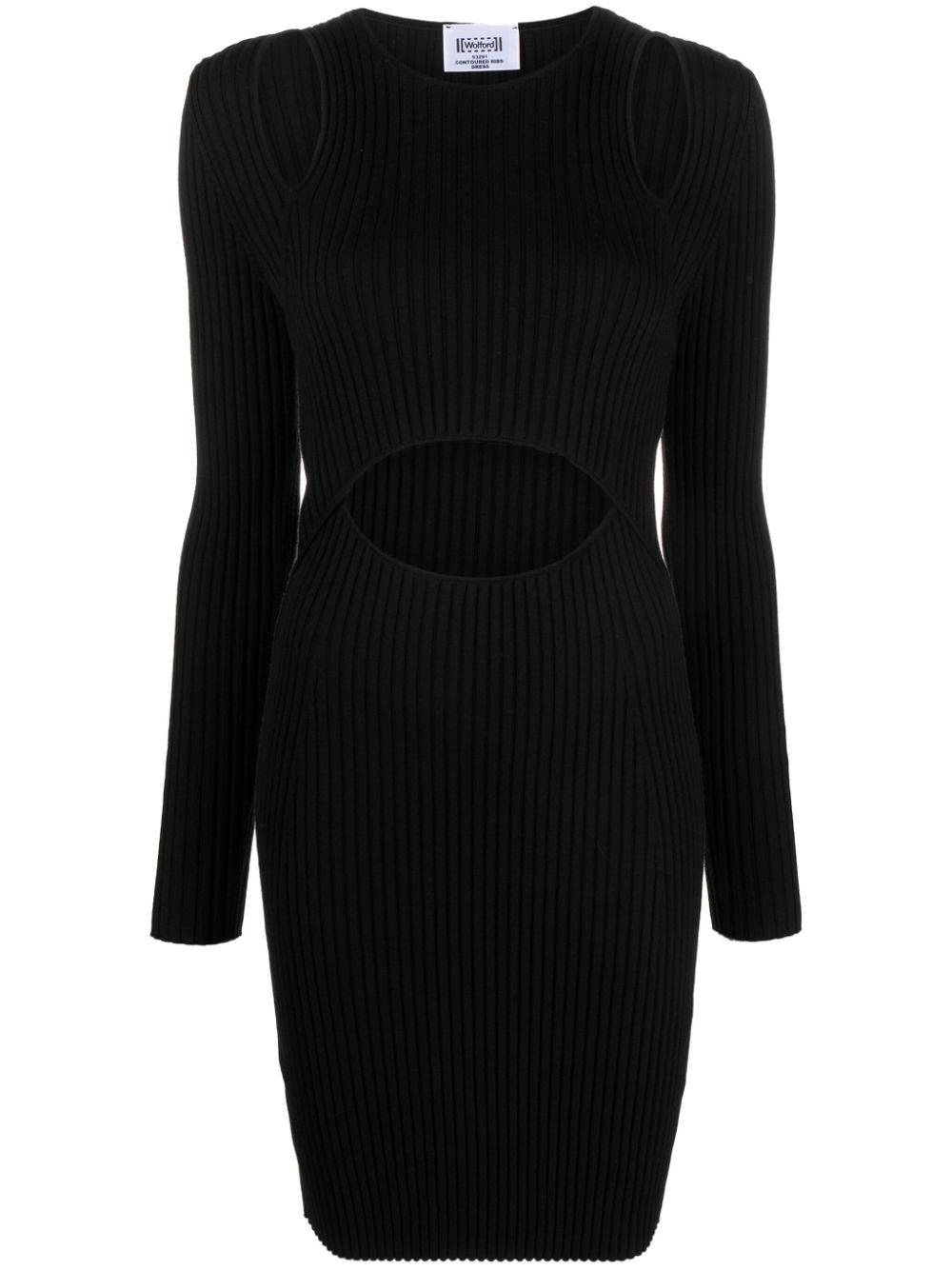 X Simkhai Contoured ribbed-knit minidress - Black