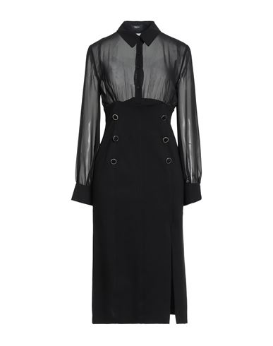 Woman Midi dress Black Size M Viscose, Nylon, Elastane, Polyester