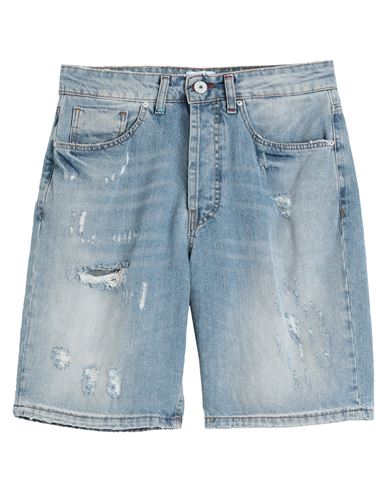 Man Denim shorts Blue
