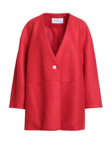 Woman Coat Red Size 6 Virgin Wool