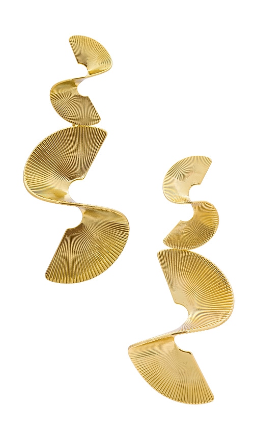 SHASHI 1974 Drop Earring in Metallic Gold