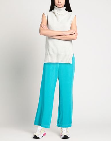 Woman Pants Turquoise Size L Tencel