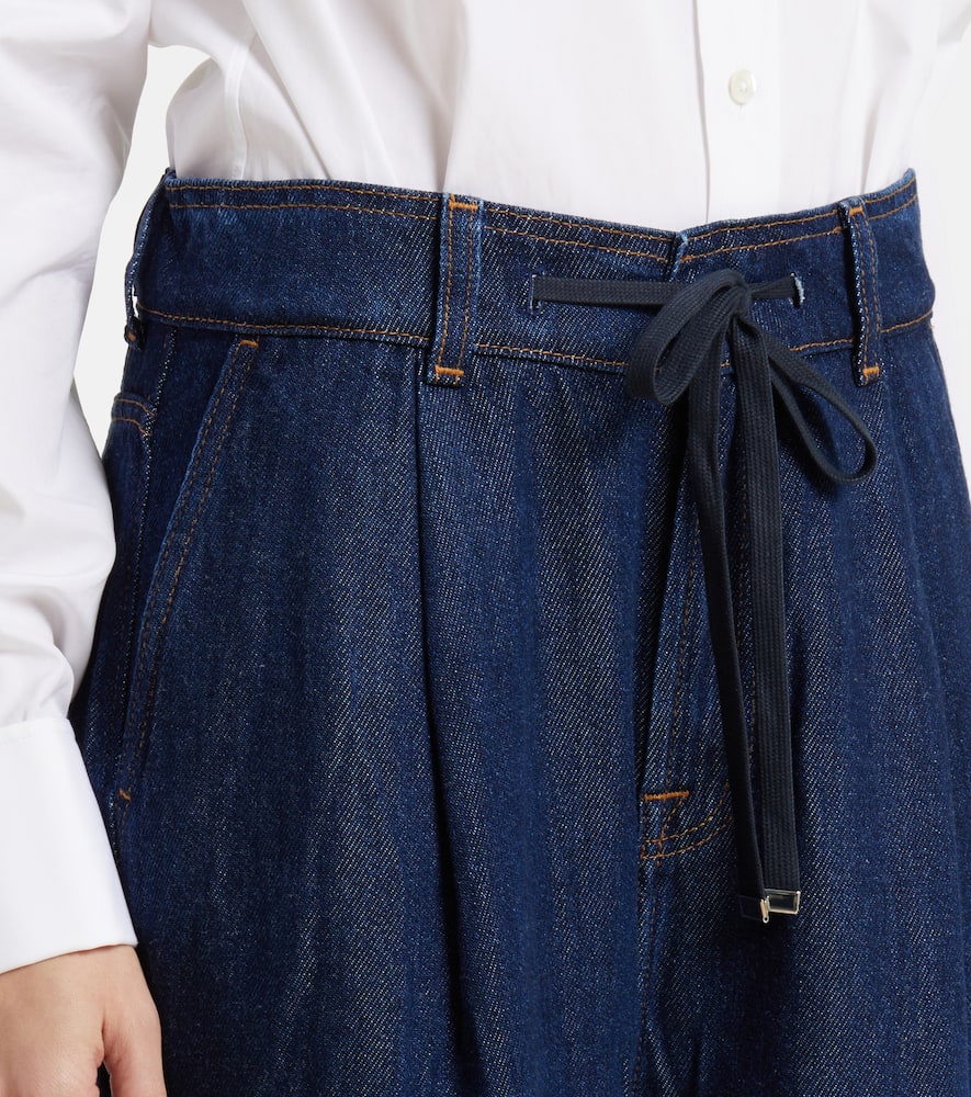 Denim Lustre wide-leg jeans