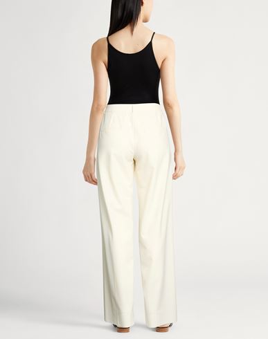 Woman Pants Cream Size 6 Polyester, Virgin Wool, Elastane