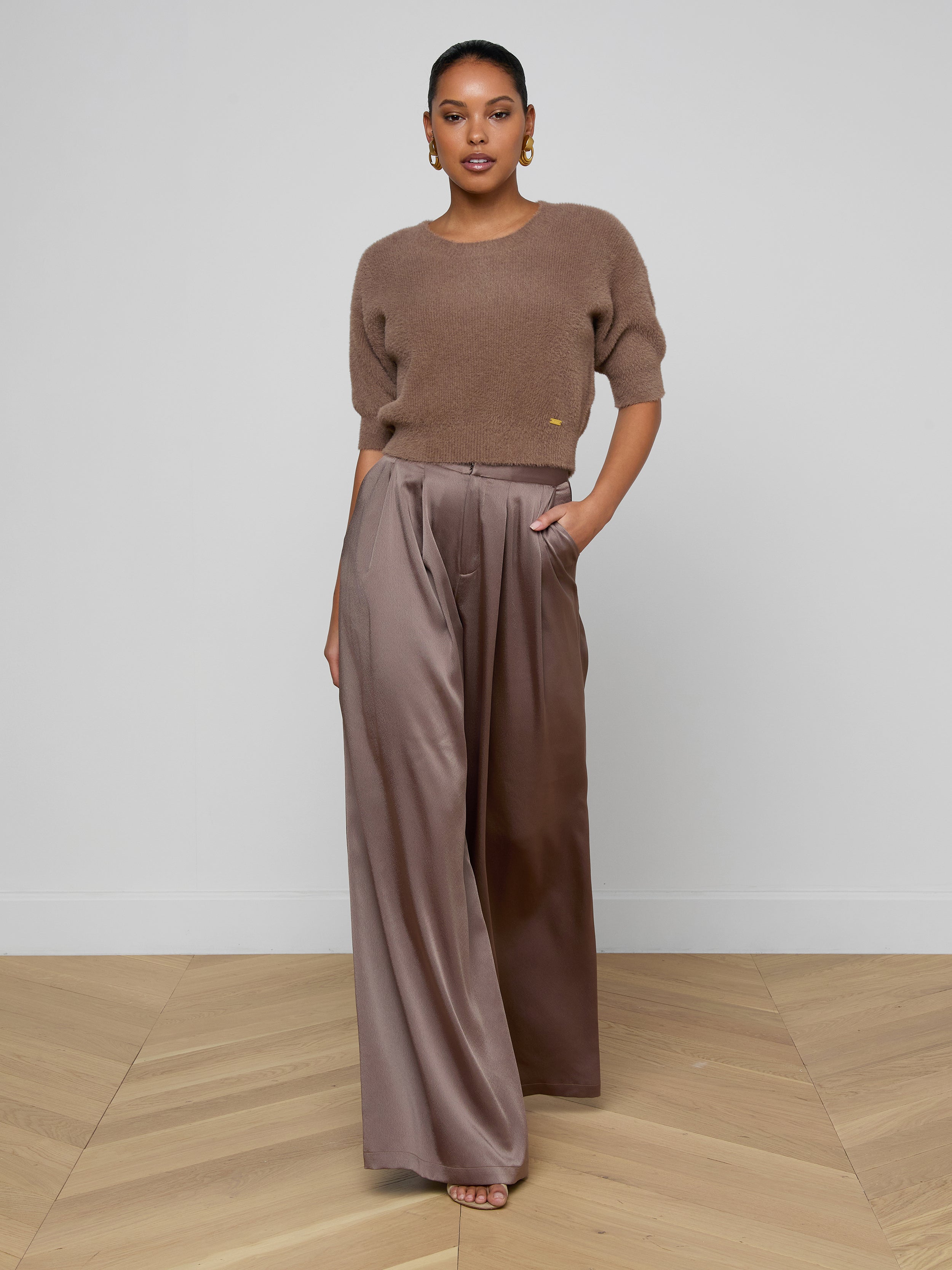 Guinevere Cropped Pullover In Cardamom