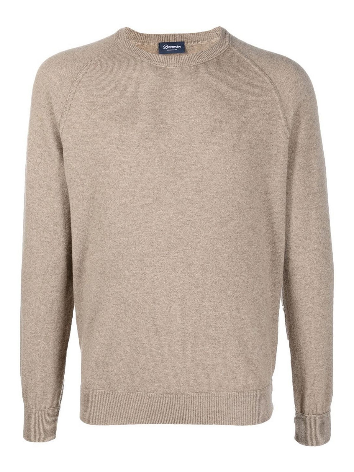 Raglan sleeve crewneck pull