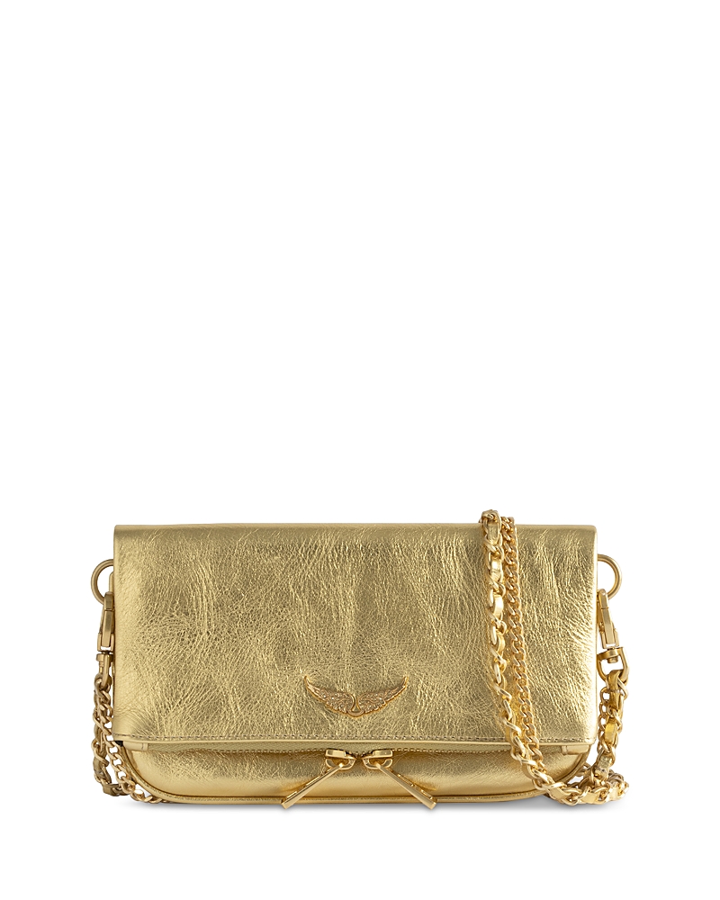 Rock Nano Vintage Metallic Leather Shoulder Bag