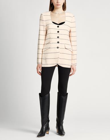 Woman Jacket Cream Size 0 Cotton
