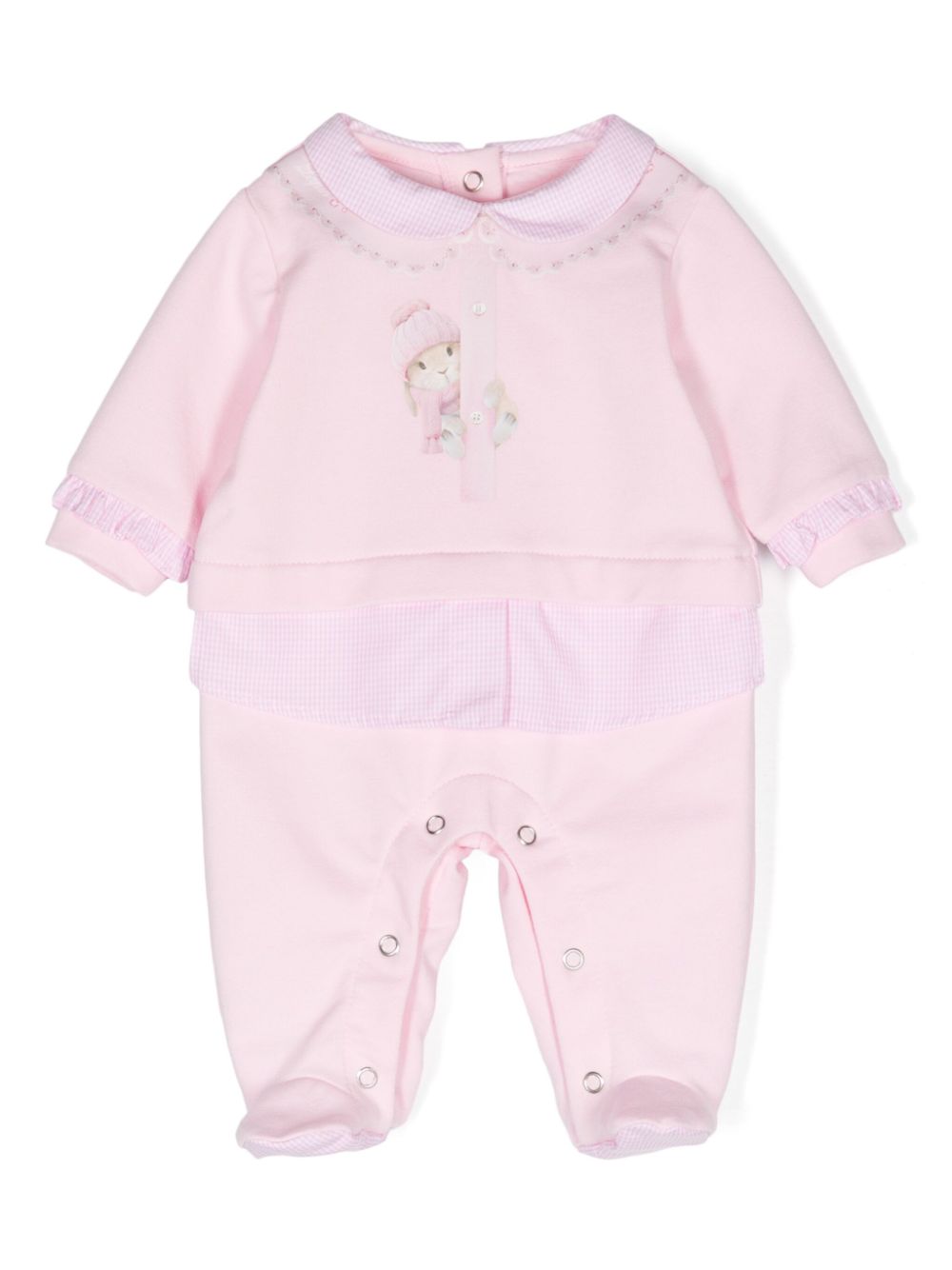 Rabbit-print check pattern-detail pyjamas - Pink