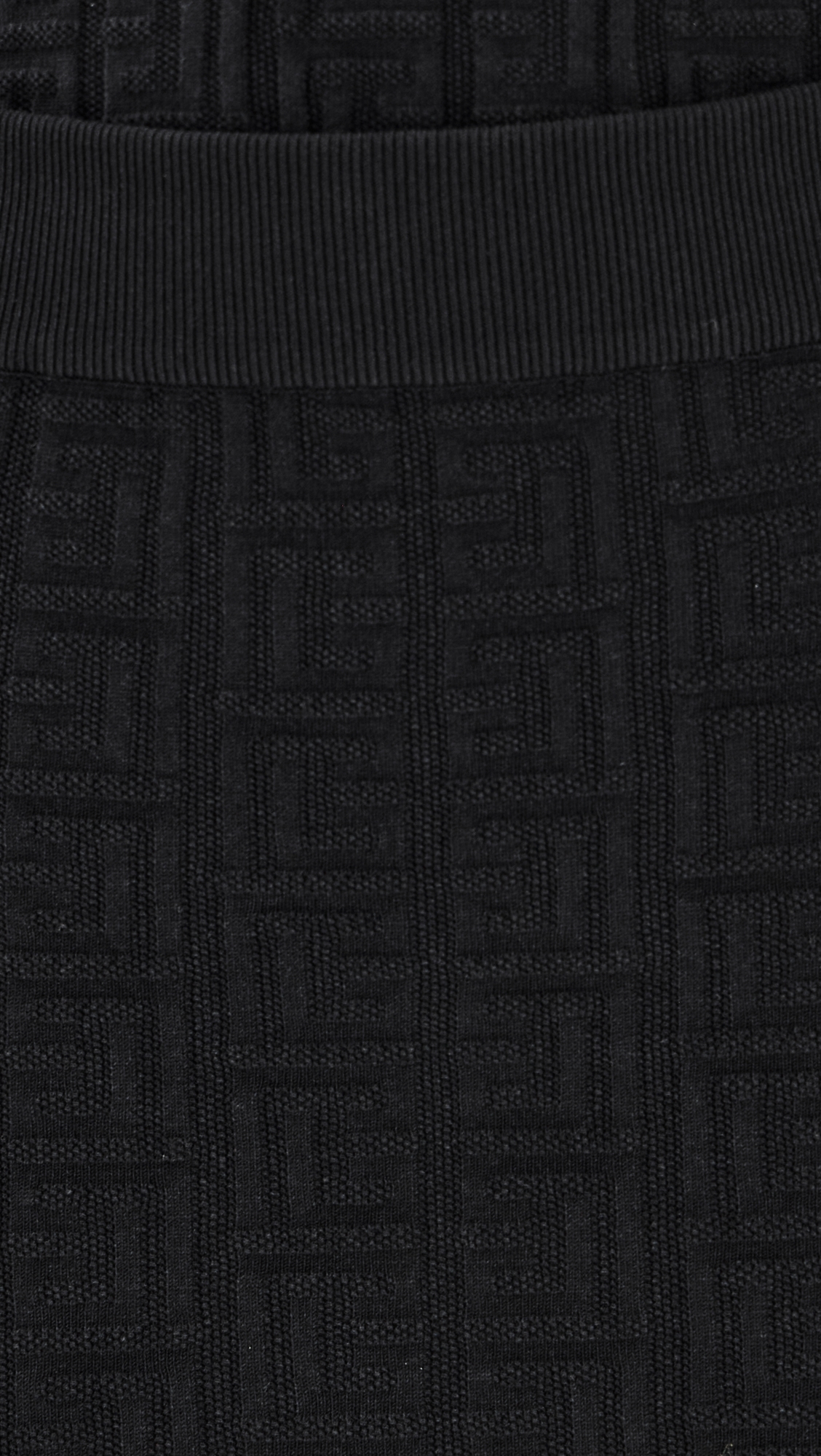 Monogram Knit Short Skirt Noir