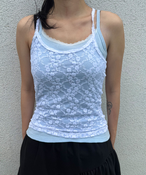 Lace halter neck sleeveless white