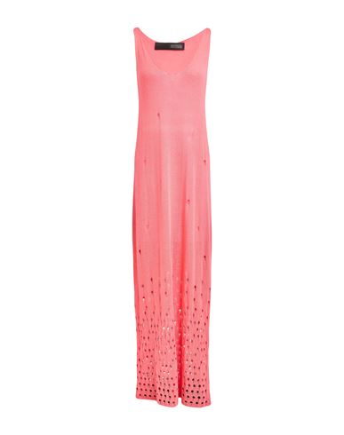 Woman Maxi dress Salmon pink Size L/XL Viscose, Linen, Cotton