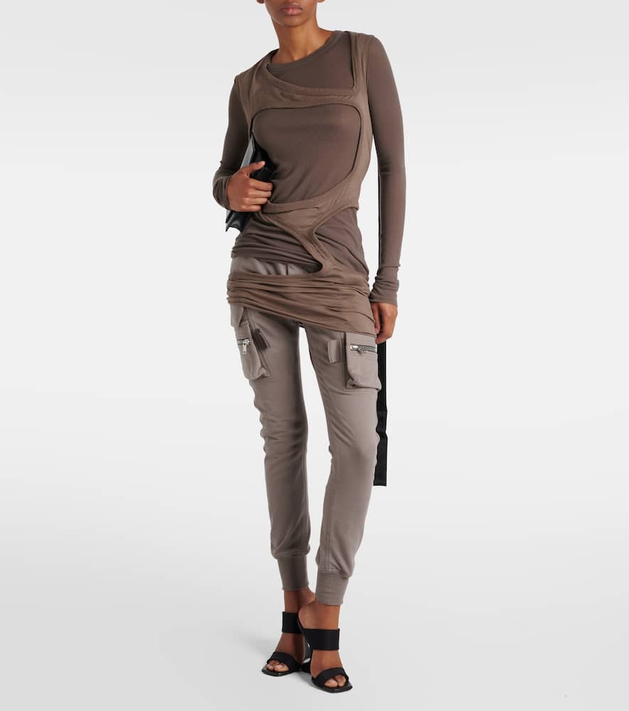 DRKSHDW cutout cotton jersey top