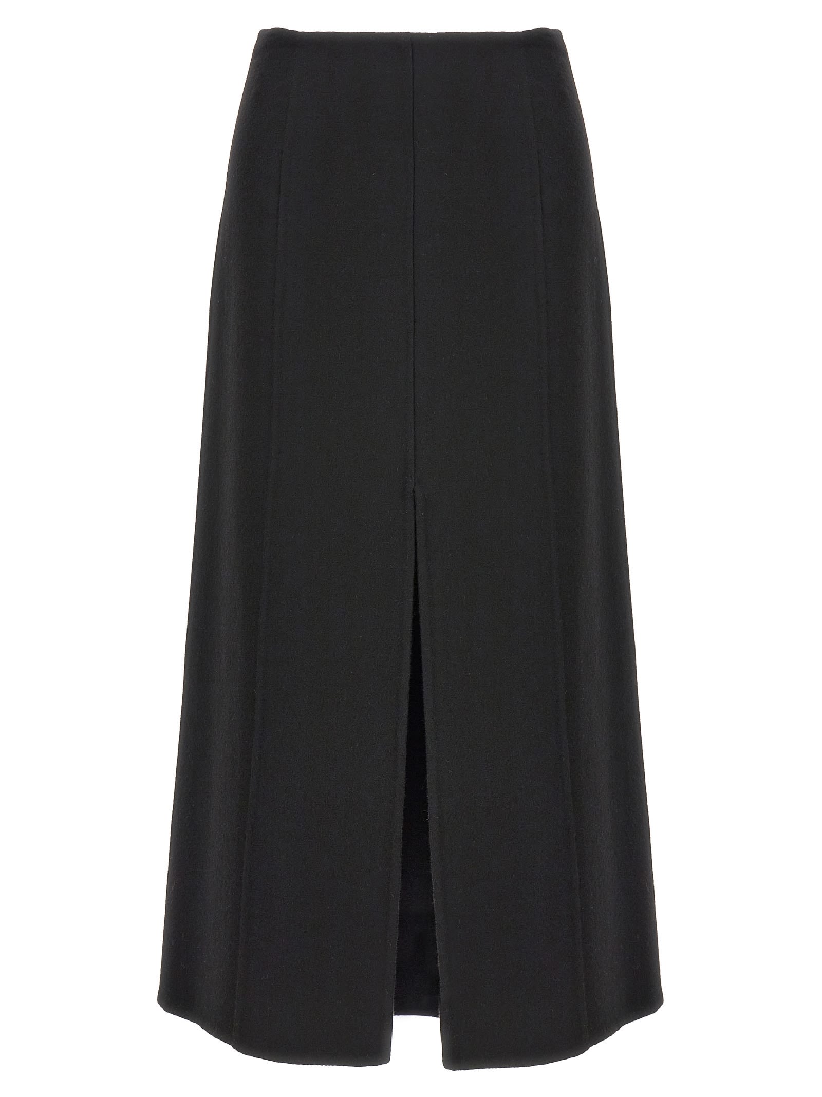-Long Cloth Skirt Gonne Nero-Donna