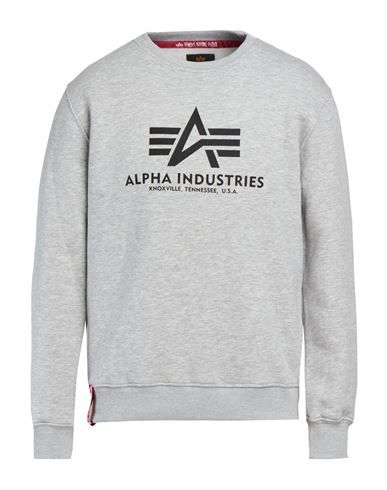Man Sweatshirt Light grey Size L Cotton, Polyester