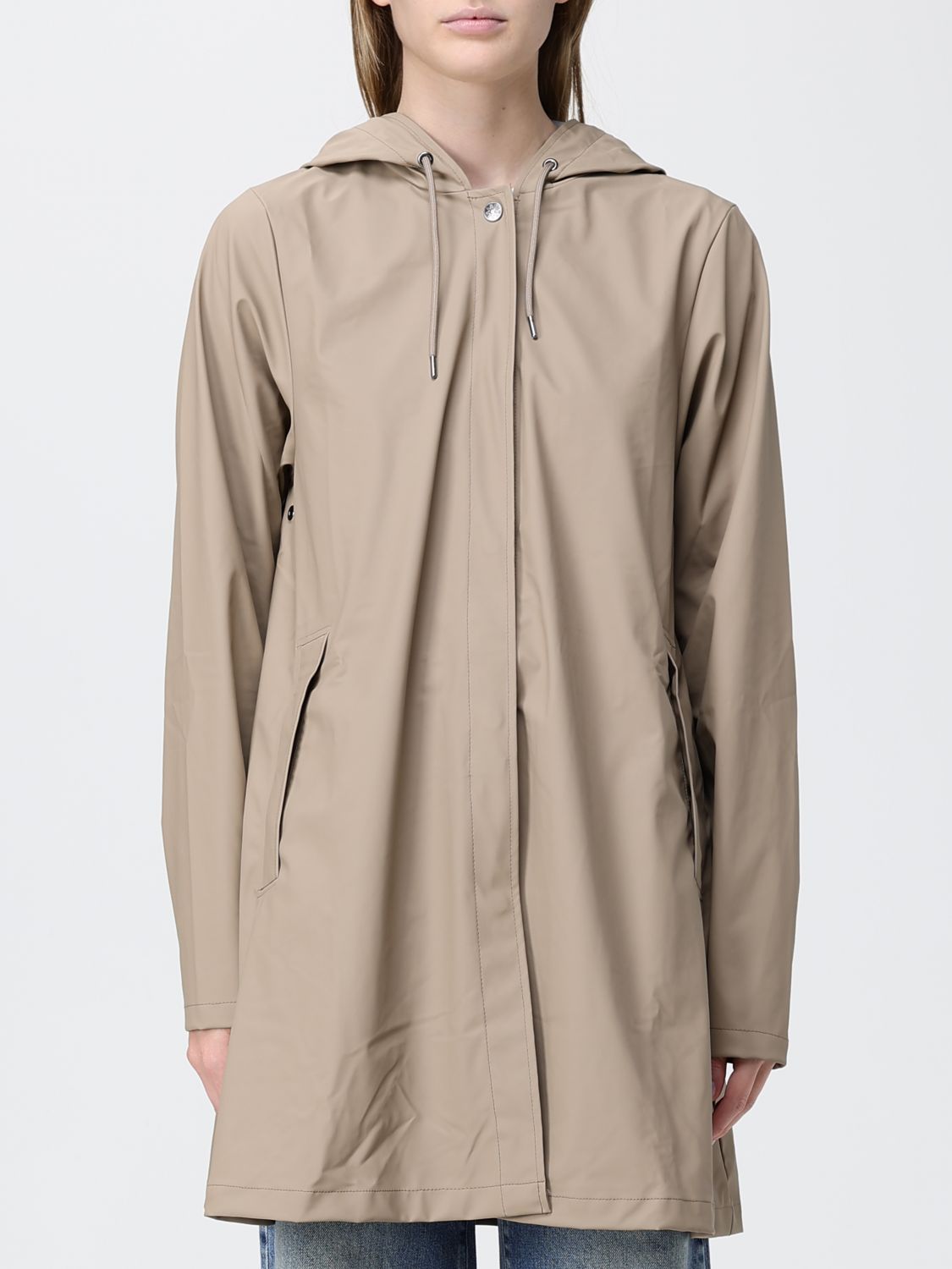 Button-up hooded parka - Black