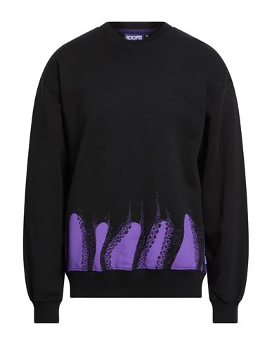 Man Sweatshirt Black Size M Cotton