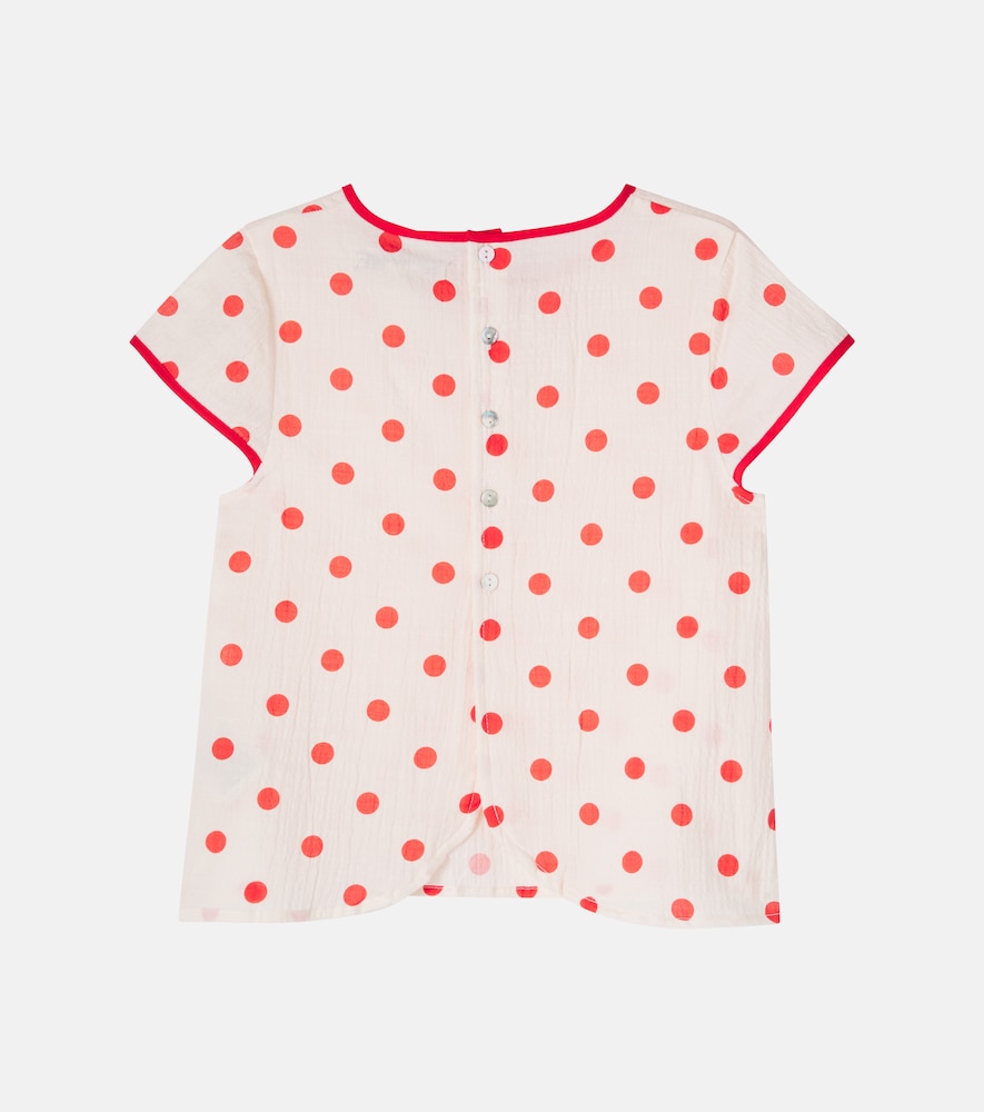 Konges Sløjd Vivo polka-dot cotton top