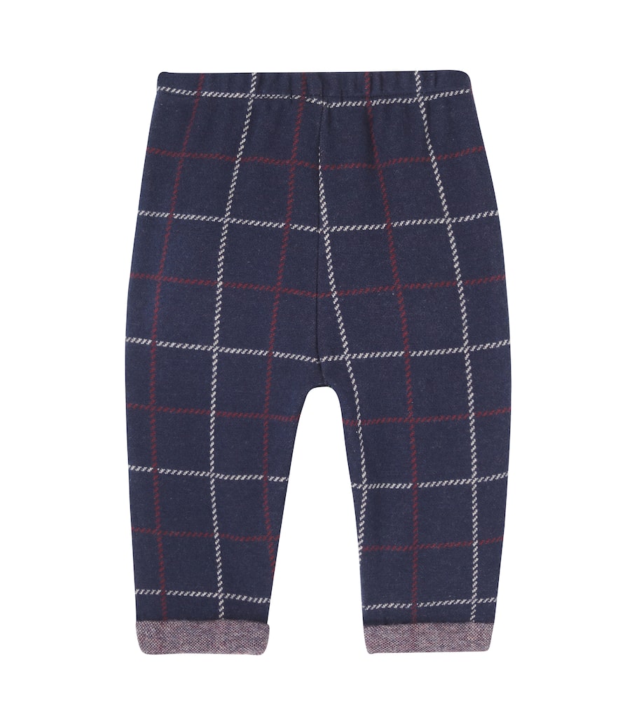 Baby Robin checked cotton-blend pants
