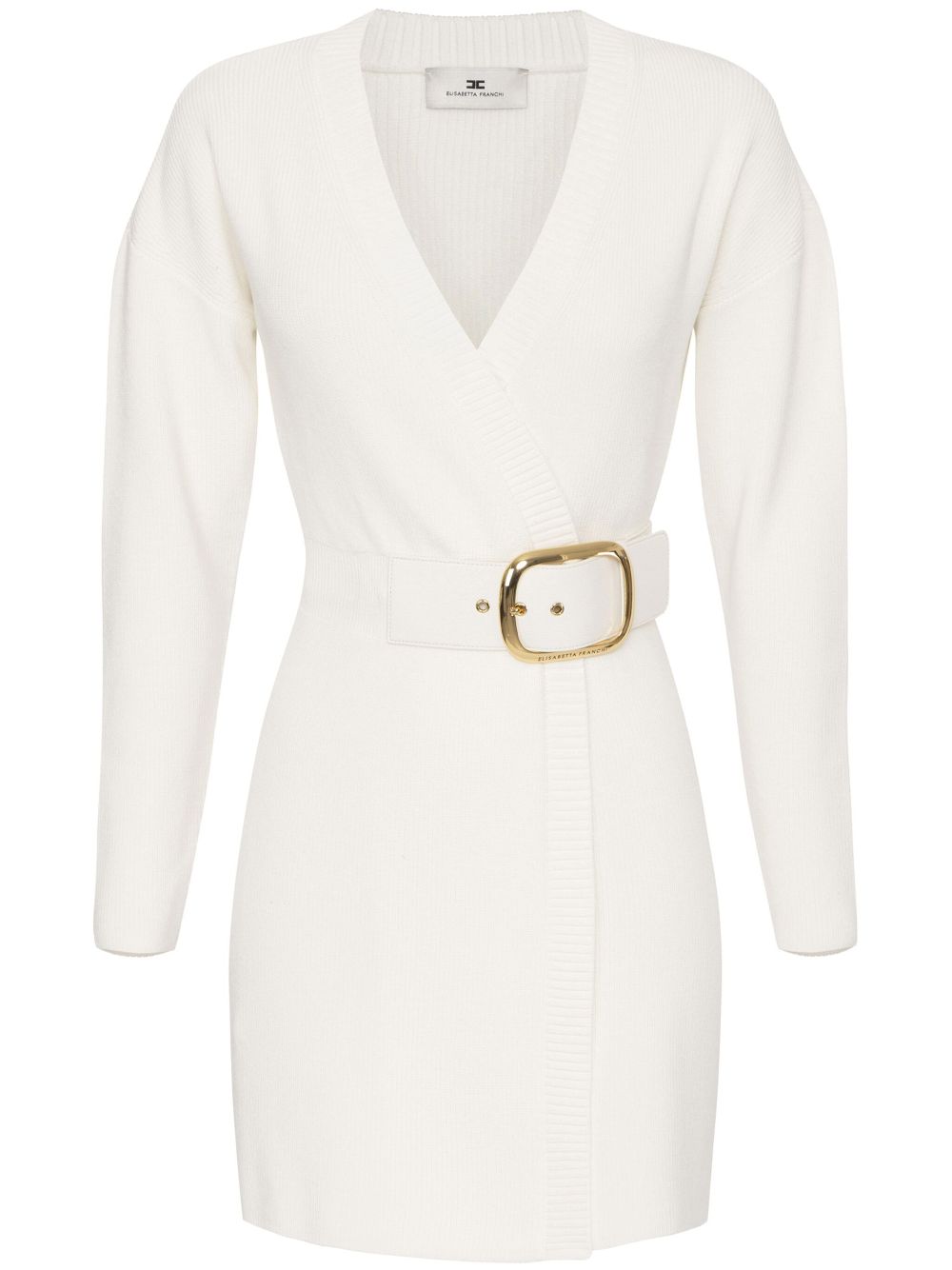 Maxi buckle coat dress - White