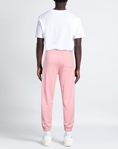 Man Pants Pink Size M Cotton, Polyester