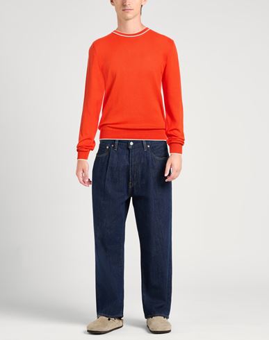Man Sweater Coral Size XXL Linen, Cotton