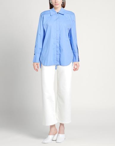 Woman Shirt Light blue Size 10 Polyester, Viscose, Elastane