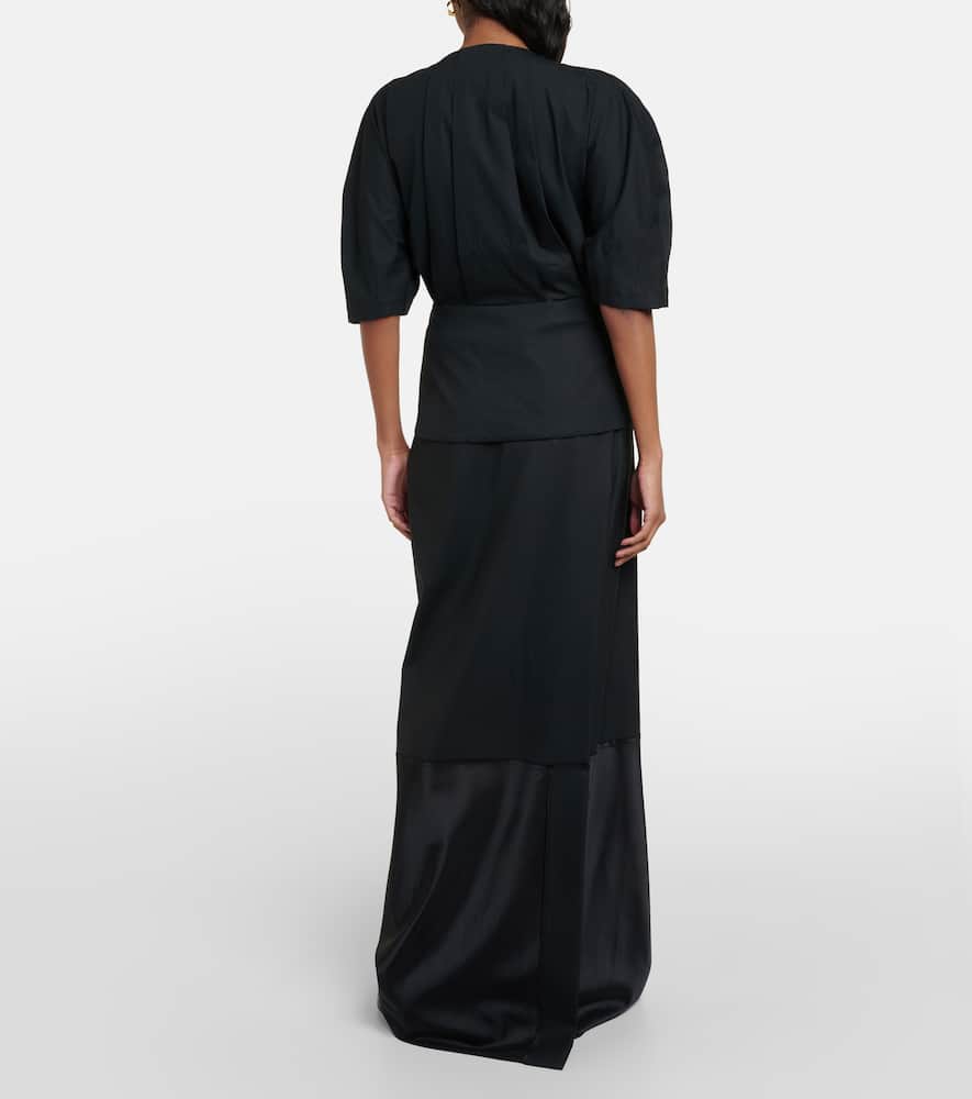 Georgia pleated cotton poplin top