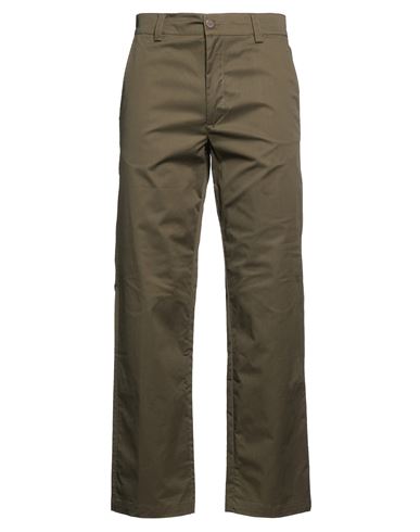 Man Pants Military green Size M Cotton, Elastane