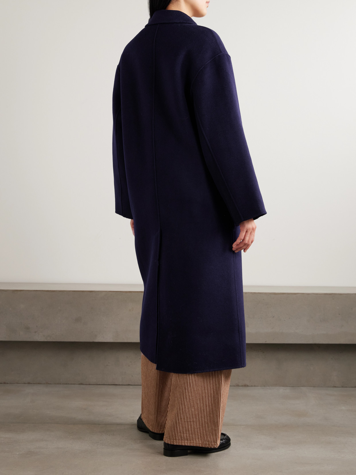 Borneo Double-breasted Wool And Cashmere-blend Coat - Blue