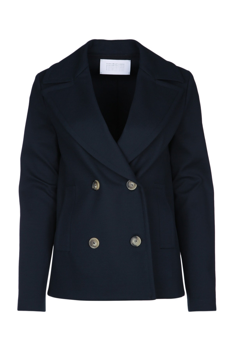 Women Peacoat Diagonal Crafted With Loro Piana Fab