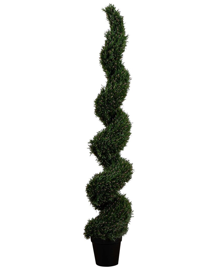 7ft UV-Resistant Artificial Rosemary Spiral Topiary Tree  (Indoor/Outdoor)