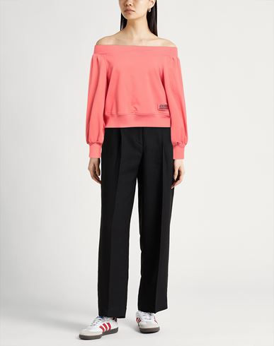 Athleisure Woman Sweatshirt Coral Size 4 Cotton, Elastane