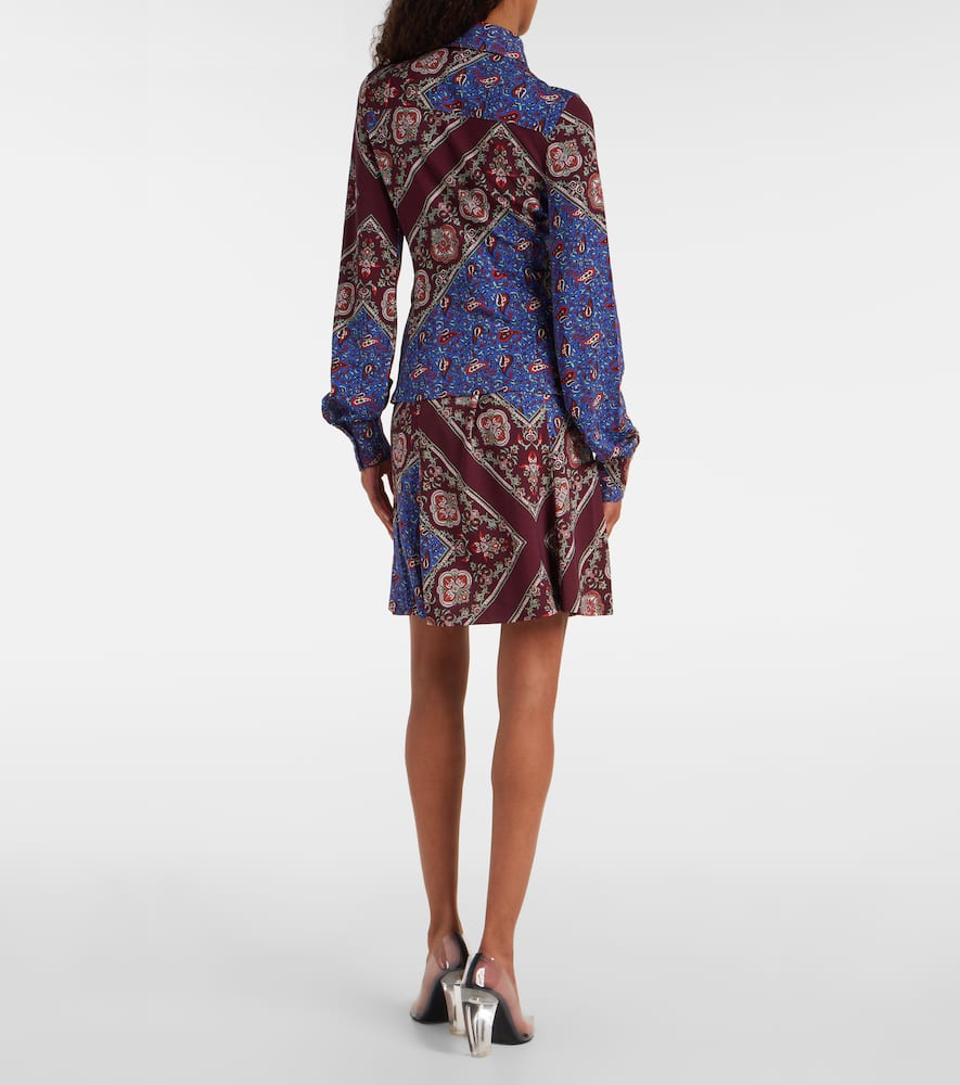 Gathered paisley printed shirt