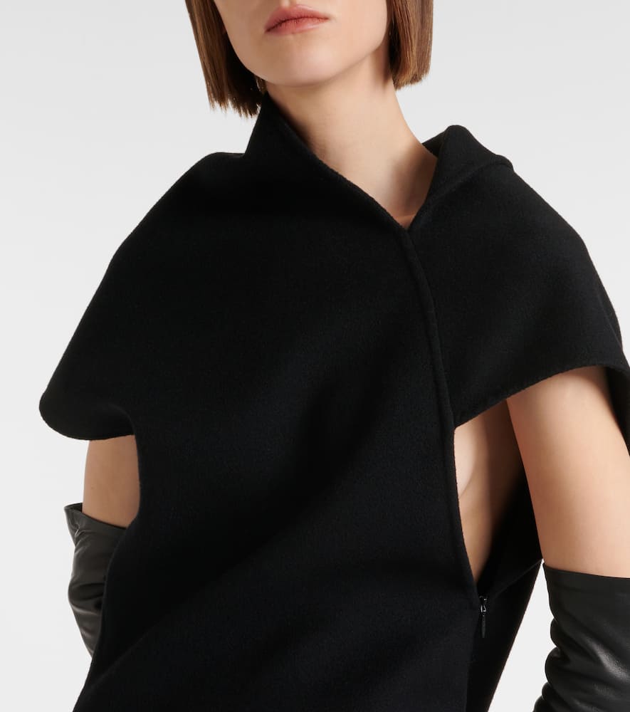 Kamil paneled cashmere gown