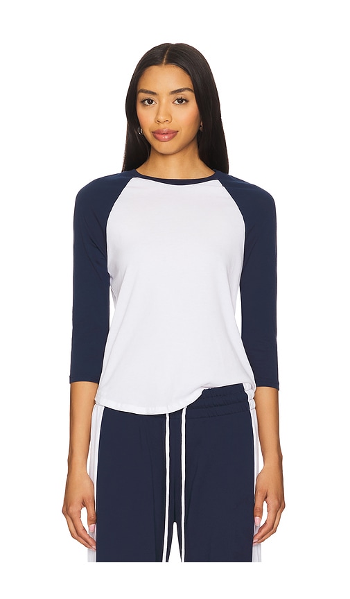 Michael Lauren SHIRT KATYA RAGLAN in Navy,White. Größe XL. Also in M