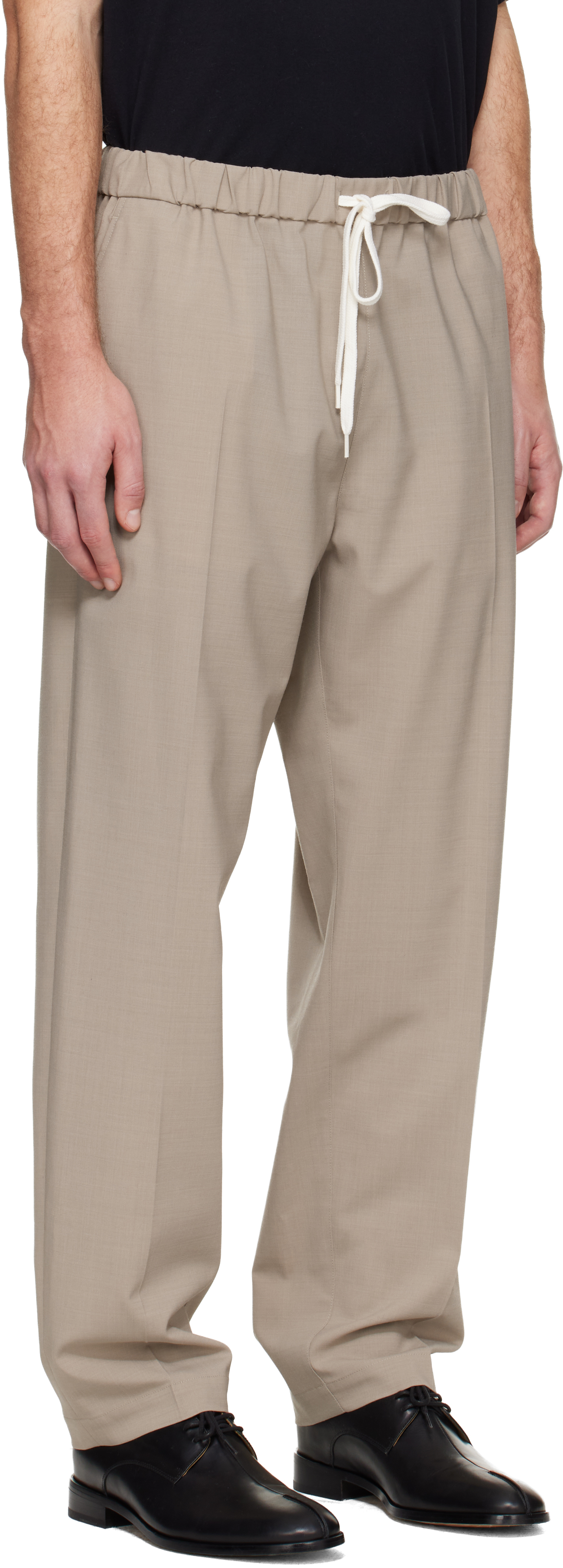 Taupe Drawstring Trousers