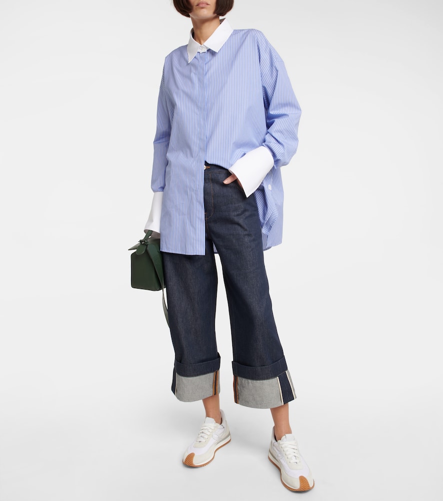 High-rise cropped jeans