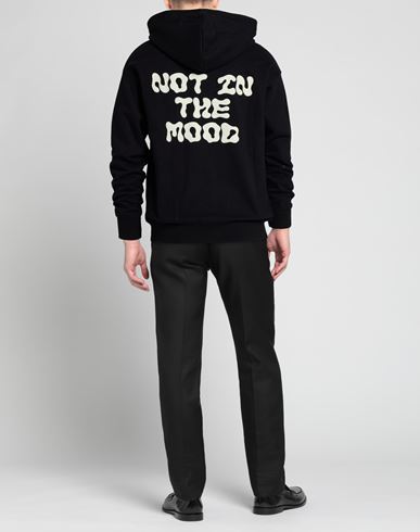 Man Sweatshirt Black Size L Cotton, Polyester