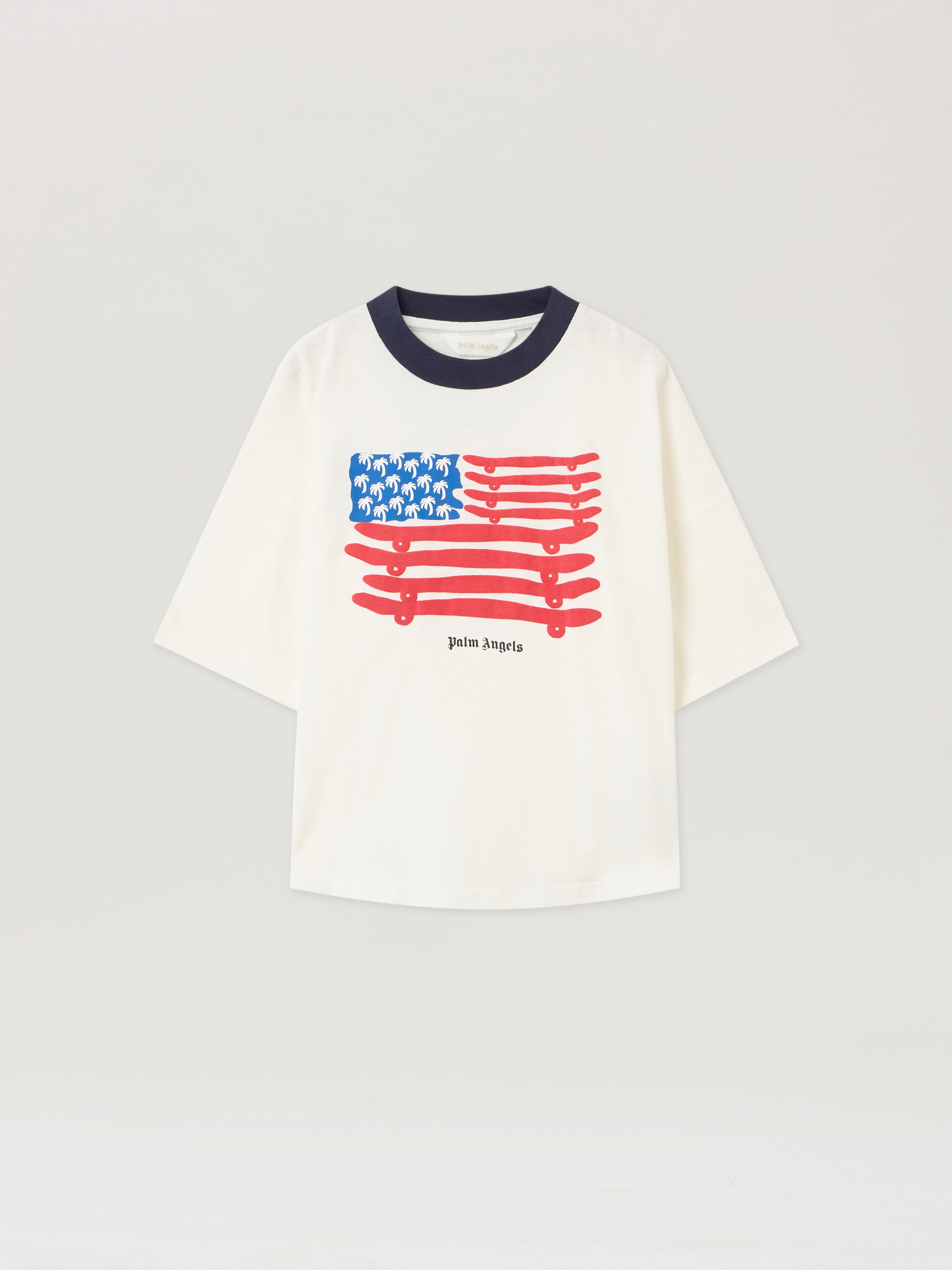Palms Flag Over Tshirt S/s Kids  Off White