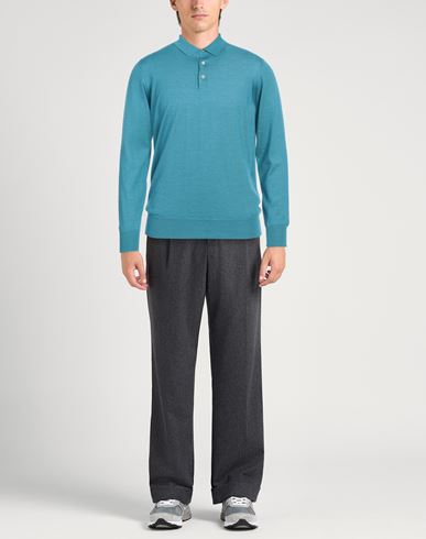 Boglioli Man Sweater Turquoise Size L Cashmere, Silk