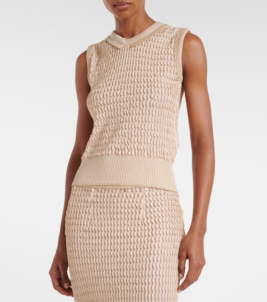 Ribbed-knit sweater vest